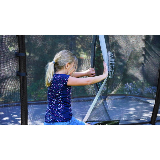 EXIT Elegant Premium trampolin komplet sæt 214x366cm - sort