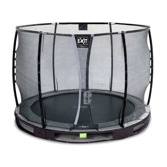 EXIT Elegant Premium ground trampoline ø305cm with Deluxe safety net - black