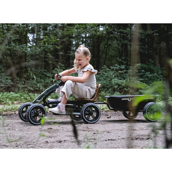 EXIT Foxy gokart med trailer til børn sort | fra 2 år