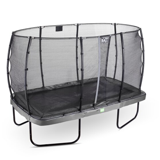 EXIT Elegant trampoline 214x366cm with Economy safetynet - grey