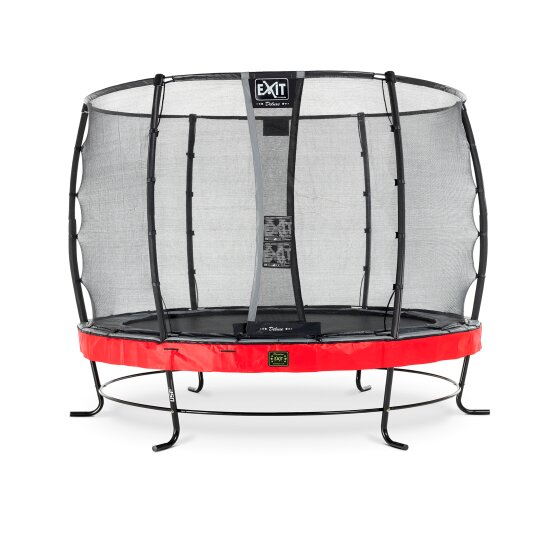 EXIT Elegant Premium trampoline ø305cm with Deluxe safetynet - red