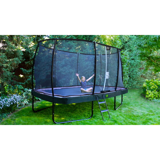 EXIT Elegant Premium trampolin komplet sæt 214x366cm - sort