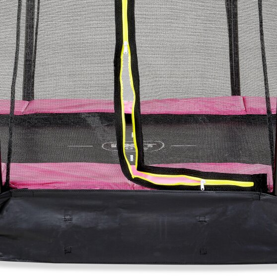 EXIT Silhouette nedgravet trampolin ø244cm med sikkerhedsnet - lyserød
