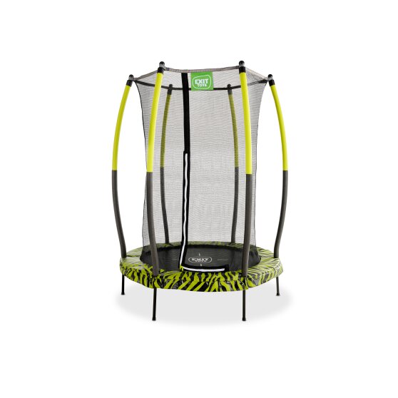 EXIT Tiggy junior trampolin med sikkerhedsnet ø140cm - sort/grøn