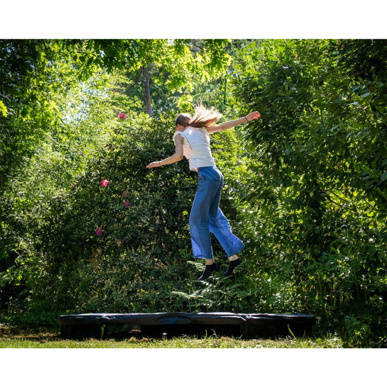 EXIT Silhouette nedgravet sportstrampolin ø305cm - sort