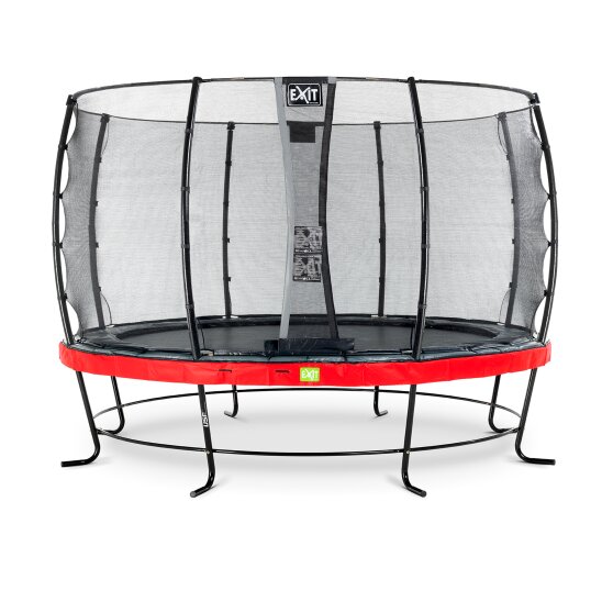 EXIT Elegant trampoline ø366cm with Economy safetynet - red