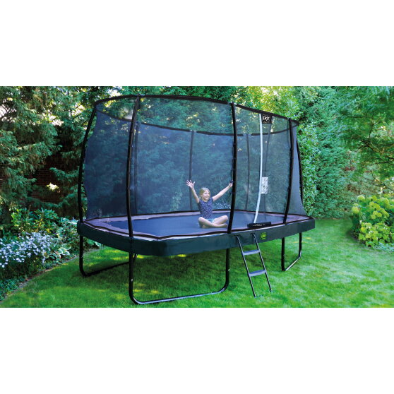 EXIT Elegant Premium trampolin komplet sæt 244x427cm - sort