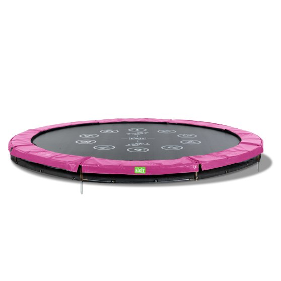 EXIT Twist ground trampoline ø366cm - pink/grey | EXIT