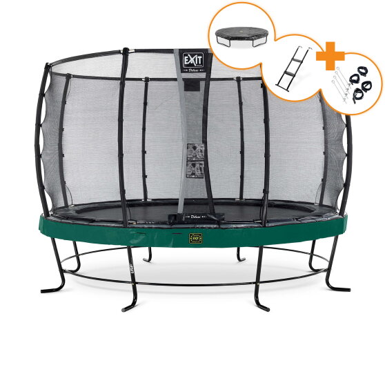EXIT Elegant Premium trampolin komplet sæt ø366cm - grøn
