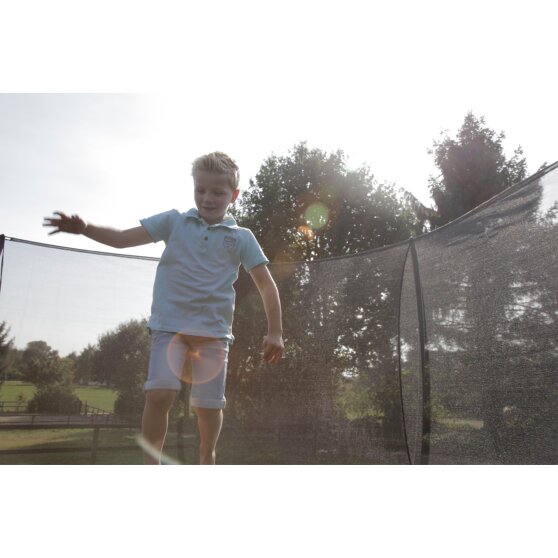 EXIT Silhouette nedgravet trampolin ø244cm med sikkerhedsnet - lyserød