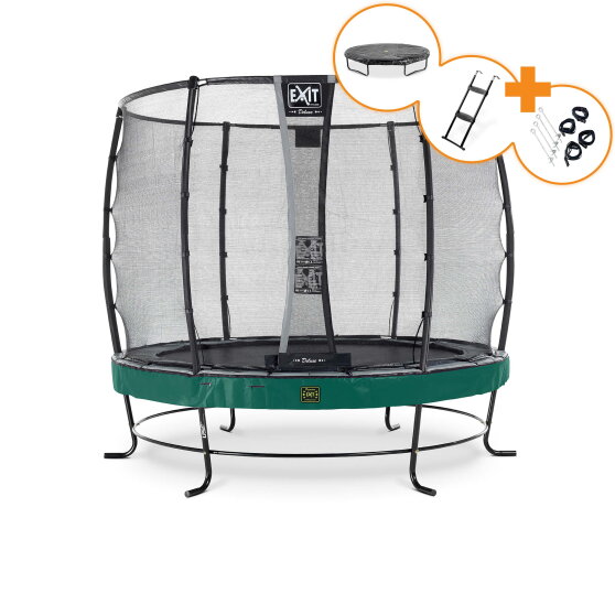 EXIT Elegant Premium trampolin komplet sæt ø253cm - grøn