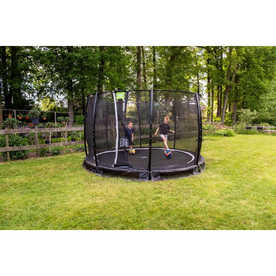 EXIT Allure Classic nedgravet trampolin &oslash;366cm - gr&oslash;n