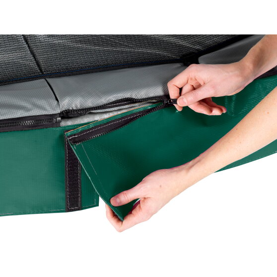 EXIT Elegant Premium trampolin komplet sæt 244x427cm - grøn
