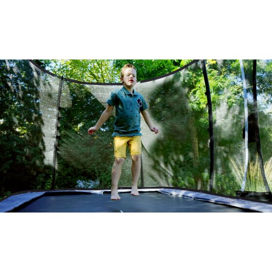 EXIT Elegant Premium trampoline 214x366cm with Deluxe safetynet - blue