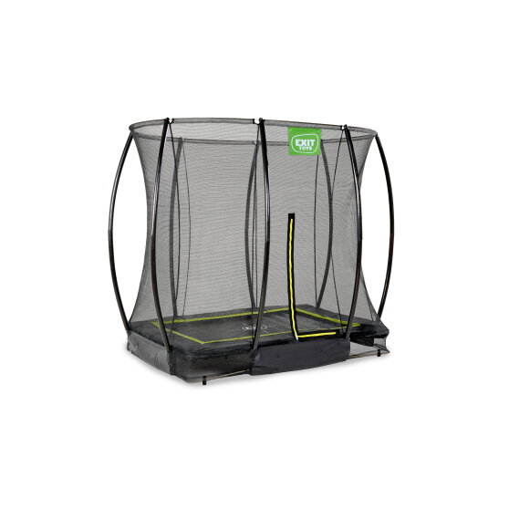 EXIT Silhouette nedgravet trampolin 153x214cm med sikkerhedsnet - sort