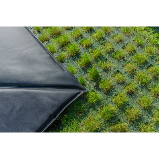 EXIT Dynamic trampolin i jordniveau 275x458cm med Freezone sikkerhedsfliser - sort