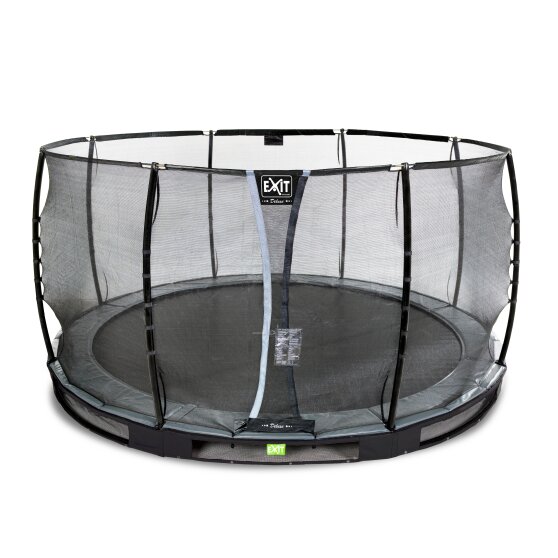 EXIT Elegant Premium ground trampoline ø427cm with Deluxe safety net - black