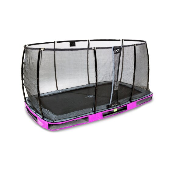 EXIT Elegant Premium ground trampoline 244x427cm with Deluxe safety net - purple