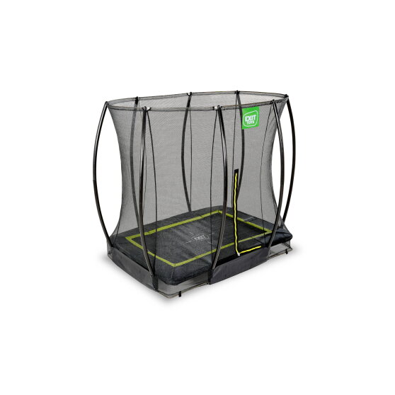 EXIT Silhouette nedgravet trampolin 153x214cm med sikkerhedsnet - sort