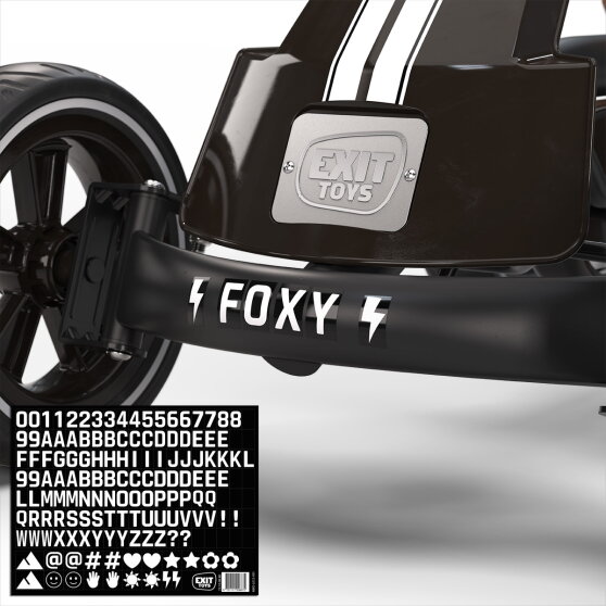 EXIT Foxy gokart med trailer til b&oslash;rn sort | fra 2 &aring;r