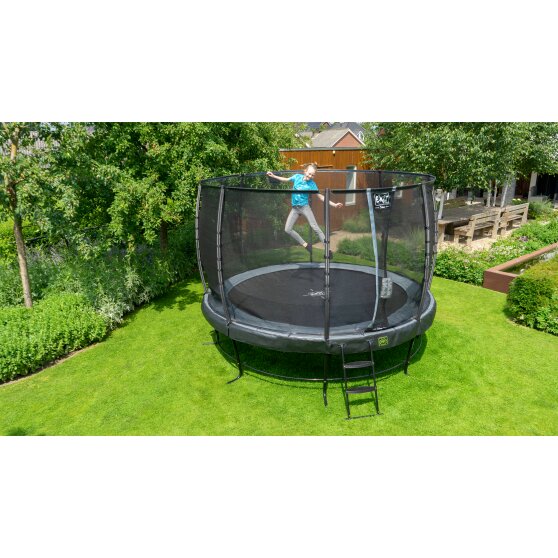 EXIT Elegant Premium trampolin ø366cm med Deluxe sikkerhedsnet - sort