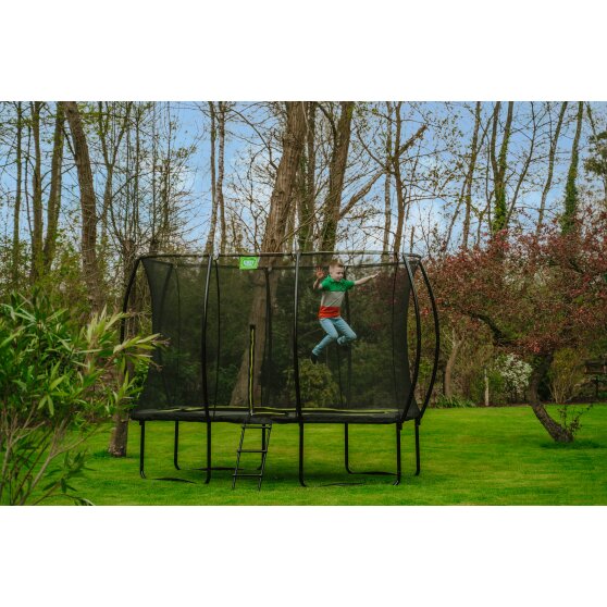 EXIT Silhouette trampolin 214x305cm med stige - sort