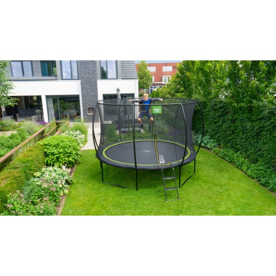 EXIT Silhouette trampolin ø244cm med stige - sort