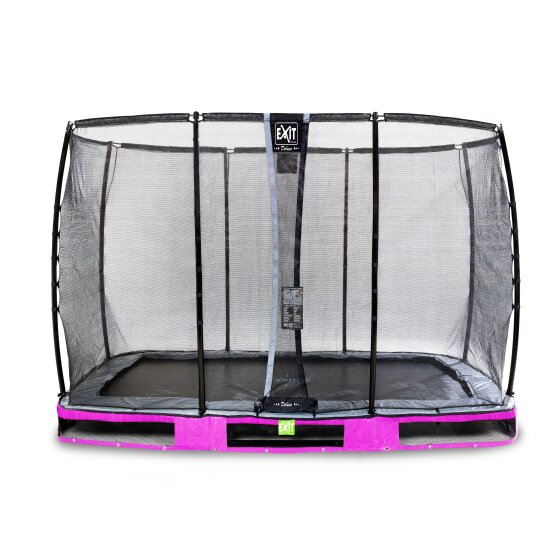 EXIT Elegant Premium ground trampoline 214x366cm with Deluxe safety net - purple