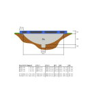 EXIT Elegant Premium ground trampoline ø427cm with Deluxe safety net - blue