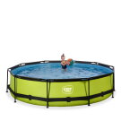 EXIT Lime pool &oslash;360x76cm med filterpumpe - gr&oslash;n