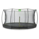 EXIT Silhouette nedgravet trampolin ø427cm med sikkerhedsnet - sort