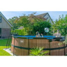 EXIT Wood pool &oslash;450x122cm med filterpumpe - brun