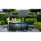 EXIT Black Wood pool ø300x76cm med filterpumpe - sort