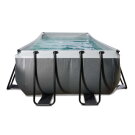 EXIT Black Leather pool 540x250x122cm med filterpumpe - sort