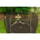 EXIT Dynamic trampolin i jordniveau ø366cm med sikkerhedsnet - sort