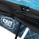 EXIT Stone pool 300x200x65cm med filterpumpe og baldakin - gr&aring;