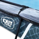 EXIT Stone pool 220x150x65cm med filterpumpe og poolsk&aelig;rm - gr&aring;