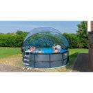 EXIT Black Leather pool ø450x122cm med sandfilterpumpe og poolskærm - sort