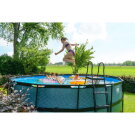 EXIT Black Leather pool &oslash;488x122cm med sandfilterpumpe - sort