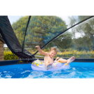 EXIT Black Leather pool ø360x122cm med sandfilterpumpe og poolskærm og tilbehørssæt - sort