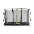 EXIT Silhouette nedgravet trampolin 214x305cm med sikkerhedsnet - sort