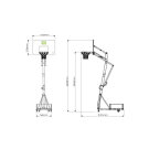 EXIT Galaxy bærbar basketballbagplade på hjul med dunk-basketballkurv - grøn/sort