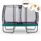 EXIT Elegant Premium trampolin komplet sæt 244x427cm - grøn