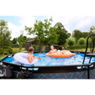 EXIT Black Leather pool &oslash;360x122cm med sandfilterpumpe - sort