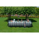 EXIT Black Leather pool 540x250x122cm med filterpumpe - sort