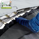 EXIT Elegant Premium ground trampoline 214x366cm with Deluxe safety net - purple