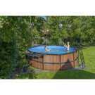 EXIT Wood pool &oslash;450x122cm med filterpumpe - brun