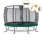 EXIT Elegant Premium trampolin komplet sæt ø366cm - grøn