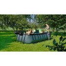 EXIT Wood pool 540x250x122cm med sandfilterpumpe - brun