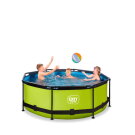 EXIT Lime pool &oslash;244x76cm med filterpumpe - gr&oslash;n
